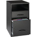 NuSparc File Organizer Cabinet - 14.2" Width x 18" Depth x 24.5" Height - 2 x Drawer(s) for File - Letter - Glide Suspension, 3/4 Drawer Extension, Anti-tip, Nonporous Surface - Black - Metal - Recycled - 1 Each