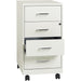 NuSparc Mobile Storage Cabinet - 14.2" Width x 18" Depth x 26.5" Height - 4 x Drawer(s) - Letter, Legal - Mobility, Glide Suspension, Anti-tip, Nonporous Surface, Cam Lock, 3/4 Drawer Extension - White - Painted Steel - Recycled - 1 Each