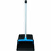 Genuine Joe Lobby Dust Pan - 11.50" Wide - Polyvinyl Chloride (PVC) Handle - Blue, Black - 1 Each
