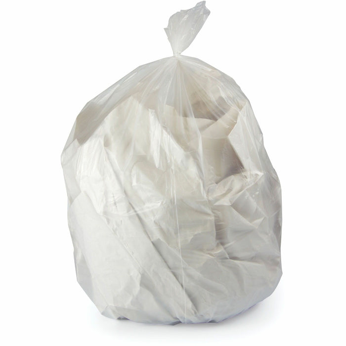 Heritage Eco Blend Max Can Liners - 55 gal Capacity - 41" Width x 53" Depth x 1.50 mil (38 Micron) Thickness - Clear - Linear Low-Density Polyethylene (LLDPE), Resin - Can - Recycled - 1 Carton