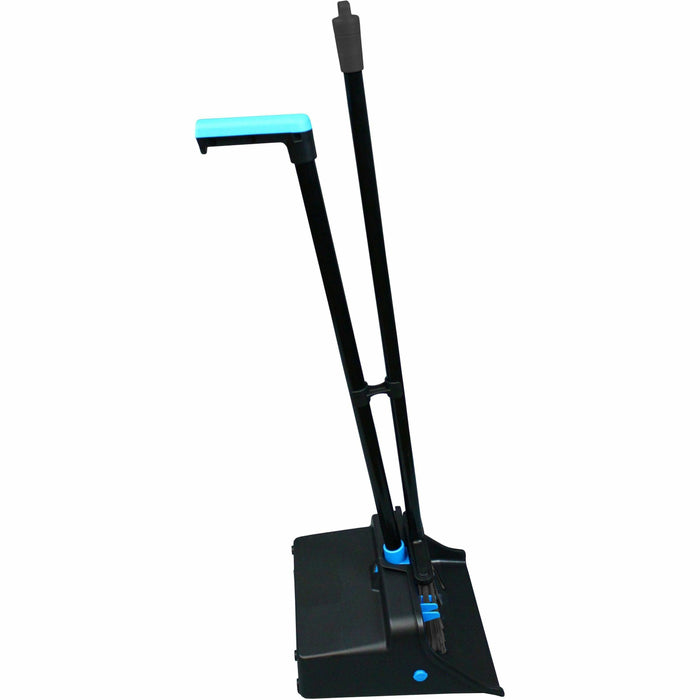 Genuine Joe Lobby Dust Pan Combo Kit - Blue, Black - 1 Each