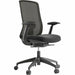 Eurotech Flexy Task Chair - Black Seat Color - Fabric Seat Material - Black Back Color - Mesh Back Material - Black Frame Color - 5-star Base - Black - Armrest - 1 Each