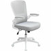Boss Flip Arm Mesh Back Task Chair - Gray Seat Color - Foam, Fabric Seat Material - Mesh Back Material - White Frame Color - 5-star Base - Gray - Armrest - 1 Each
