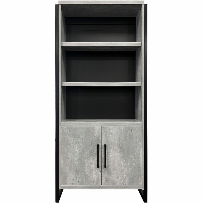 Martin Mason Concrete Laminate Unit - 78" Height x 36" Width x 12" Depth - 2 Door(s) - 4 Shelve(s) - 3 Adjustable Shelf(ves) - Material: Thermofused Laminate (TFL) - Finish: Concrete, Stone - Durable, Long Lasting, Adjustable Shelf - For Office Supplies,