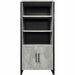 Martin Mason Concrete Laminate Unit - 78" Height x 36" Width x 12" Depth - 2 Door(s) - 4 Shelve(s) - 3 Adjustable Shelf(ves) - Material: Thermofused Laminate (TFL) - Finish: Concrete, Stone - Durable, Long Lasting, Adjustable Shelf - For Office Supplies,