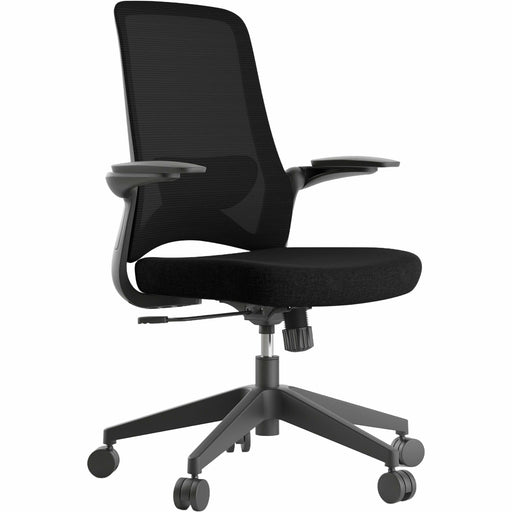 Eurotech Swivel-Tilt Chair - Black Seat Color - Fabric Seat Material - Black Back Color - Mesh Back Material - Black Frame Color - 5-star Base - Black - Armrest - 1 Each