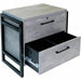 Martin Mason Concrete Laminate Unit - 31" Height x 34" Width x 21" Depth - Total Drawer(s): 2 - Material: Thermofused Laminate (TFL) - Finish: Concrete, Stone - Durable, Long Lasting, Lockable Drawer - For Storage, Document - 1 Each