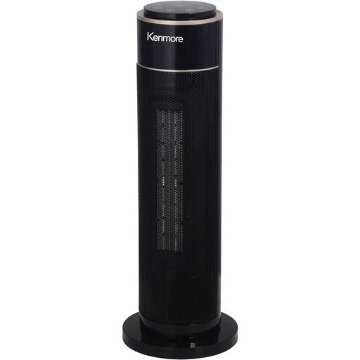 Kenmore 21" Oscillating Tower Heater - 2 x Heat Settings - Timer - Remote Control - Oscillation - Office, Room, Living Room - Tower - Black
