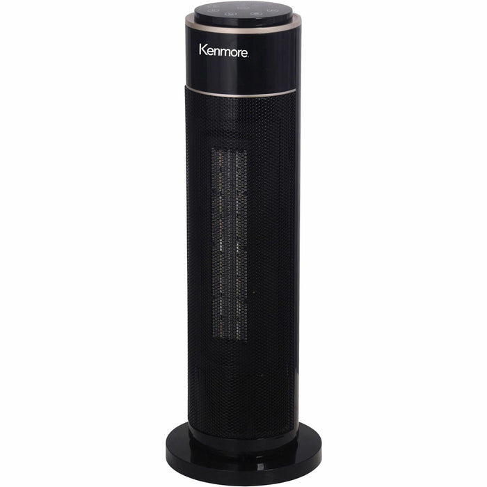 Kenmore 21" Oscillating Tower Heater - 2 x Heat Settings - Timer - Remote Control - Oscillation - Office, Room, Living Room - Tower - Black