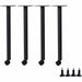 Lorell Invent Training Table Components - Black Post Leg Base - 4 Legs - 28.50" Height x 5.80" Width x 5.80" Depth - Training - Assembly Required - 4 / Set