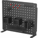 Kantek Pegboard Organizer Board with Accessories - 17.40" Height x 21.50" Width x 3.80" Depth - Under Desk, Desktop - Black - Powder Coated Steel, Steel - 1 Each