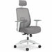 HON Altern Task Chair - Fabric, Foam Seat Material - Gray Back Color - Mesh Back Material - White Frame Color - Mid Back - Gray - Armrest - 1 Each