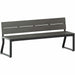 Lorell Faux Wood Outdoor Bench - 17.8" Height x 72" Width x 17.8" Depth - Material: Faux Wood, Polystyrene - Finish: Gray - Backrest, Easy to Clean, Sturdy - For Outdoor - 1 Each