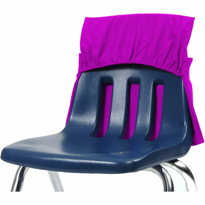 Seat Sack 10-Count 1-Pocket Seat Sack with Elastic Back Bundle - 1 Pocket(s) - 17" Width x 2" Depth - Chair - Durable, Desk Space, Laminated, Elastic, Washable, Expandable - Purple - Poly Cotton - 1 Carton