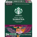 Starbucks® K-Cup Sumatra Coffee - Compatible with Keurig Brewer - Dark - K-Cup - Sumatra - 24 / Box