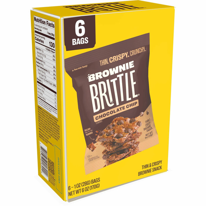 Brownie Brittle Chocolate Chip - Chocolate Chip - 5 oz - 6 / Box