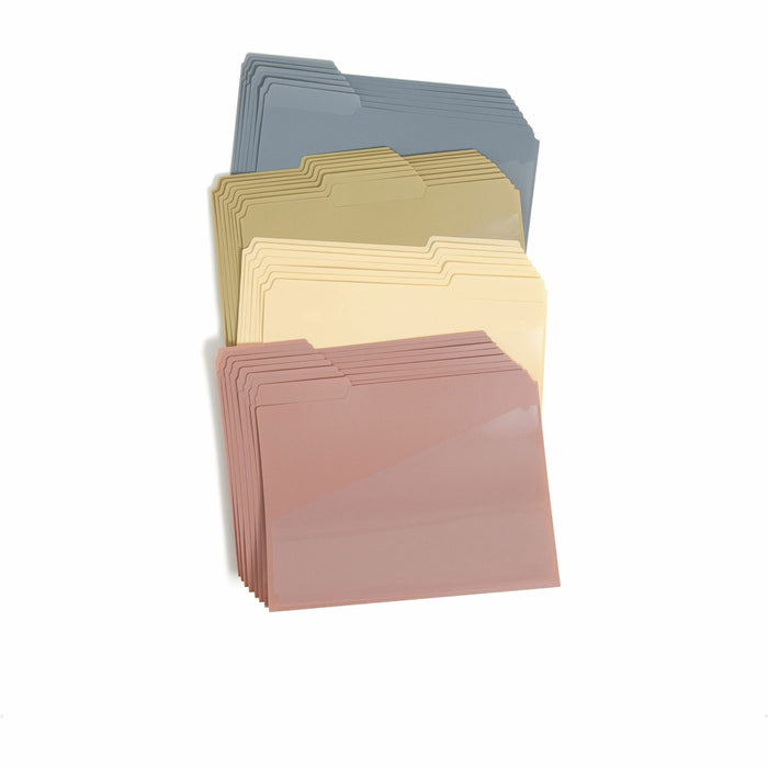 Smead 1/3 Tab Cut Letter Top Tab File Folder - 8 1/2" x 11" - 225 Sheets Capacity - 1" Expansion - 1 Pocket - Top Tab Location - Assorted Tab Position - Poly - Assorted - Durable, Tear Resistant, Water Resistant, Front Pocket - 30 / Box