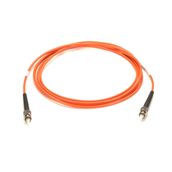 Black Box Fiber Optic Simplex Patch Network Cable - 3.20 ft Fiber Optic Network Cable for Network Device - First End: 1 x ST Network - Male - Second End: 1 x ST Network - Male - Patch Cable - OFNR, FT4 - 62.5/125 µm - Orange - 1 Each