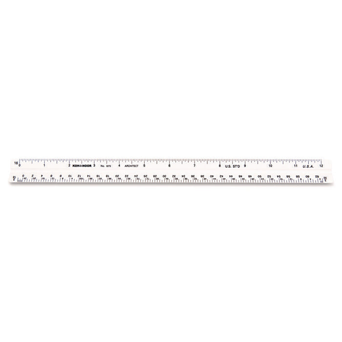 Triangular Scale, Plastic, 12" Long, Architectural, White