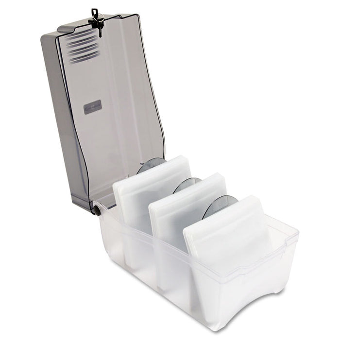 CD/DVD Storage Case, Holds 150 Discs, Clear/Smoke