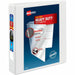 Avery® Heavy-duty Nonstick View Binder - 1 1/2" Binder Capacity - Letter - 8 1/2" x 11" Sheet Size - 375 Sheet Capacity - 3 Ring - Fastener: Slant D-Ring - Pocket: 4, Internal - Poly - White - Gap-free Ring, Non-stick, Stacked Pocket, Heavy Duty, Exposed