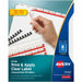 Avery® Print & Apply Label Unpunched Dividers - Index Maker Easy Apply Label Strip - 40 x Divider(s) - 8 Blank Tab(s) - 8 Tab(s)/Set - 8.5" Divider Width x 11" Divider Length - Letter - White Paper Divider - White Tab(s) - 20% Recycled - Unpunched, Reinfo
