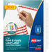 Avery® Index Maker Index Divider - 40 x Divider(s) - 8 Print-on Tab(s) - 8 - 8 Tab(s)/Set - 9.3" Divider Width x 11.25" Divider Length - 3 Hole Punched - White Paper Divider - White Paper Tab(s) - Hole-punched, Printable, Durable, Double-sided, Reinforced