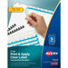 Avery® Print & Apply Label Unpunched Dividers - Index Maker Easy Apply Label Strip - 125 x Divider(s) - 5 Blank Tab(s) - 5 Tab(s)/Set - 8.5" Divider Width x 11" Divider Length - Letter - White Paper Divider - White Tab(s) - 0% - Unpunched, Reinforced Edge