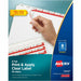 Avery® Print & Apply Clear Label Dividers - Index Maker Easy Apply Label Strip - 200 x Divider(s) - 8 Blank Tab(s) - 8 Tab(s)/Set - 8.5" Divider Width x 11" Divider Length - Letter - 3 Hole Punched - White Paper Divider - White Tab(s) - 0% - Punched - 25