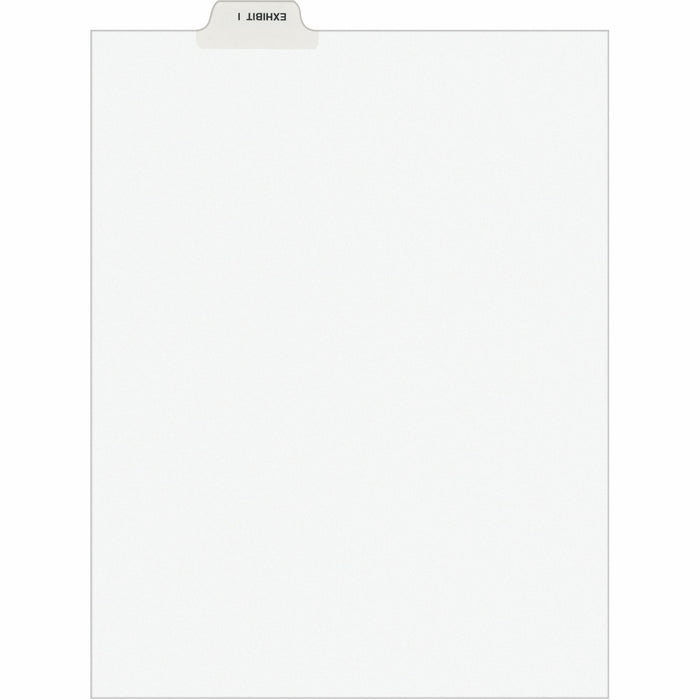 Avery® Individual Bottom Tab Legal Dividers - 25 x Divider(s) - Bottom Tab(s) - Exhibit I - 1 Tab(s)/Set - 8.5" Divider Width x 11" Divider Length - Letter - 8.50" Width x 11" Length - White Paper Divider - 20% Recycled - 1 Pack