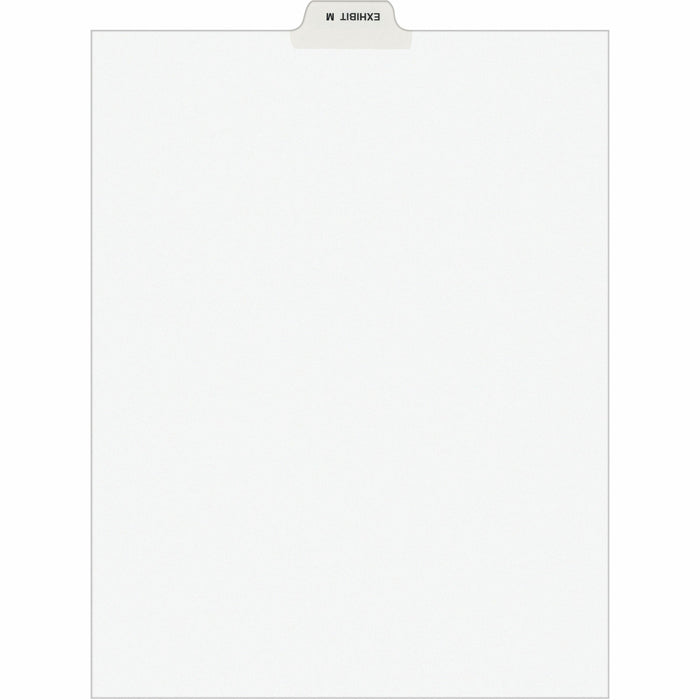 Avery® Individual Bottom Tab Legal Dividers - 25 x Divider(s) - Bottom Tab(s) - Exhibit M - 1 Tab(s)/Set - 8.5" Divider Width x 11" Divider Length - Letter - 8.50" Width x 11" Length - White Paper Divider - 20% Recycled - 1 Pack