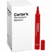 Carter's® Permanent Markers, Large Desk-Style, 12 Red (27177) - Chisel Marker Point - Red Ink - Metal, Plastic, Classroom, Office, Warehouse - 1 Each