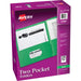 Avery® Letter Pocket Folder - 8 1/2" x 11" - 40 Sheets Capacity - 2 Internal Pocket - Paper - Green - 0% Recycled - 25 / Box