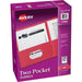 Avery® Letter Pocket Folder - 8 1/2" x 11" - 40 Sheets Capacity - 2 Internal Pocket - Paper - Red - 0% Recycled - 25 / Box