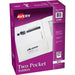 Avery® Letter Pocket Folder - 8 1/2" x 11" - 40 Sheets Capacity - 2 Internal Pocket - Paper - White - Die-cut, Lightweight, Flexible, Textured, Scuff Resistant, Pocket, Label - 0% Recycled - 25 / Box