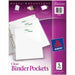 Avery® Letter Vinyl File Pocket - 8 1/2" x 11" - 20 Sheets Capacity - 3 Pocket - Polypropylene, Plastic - Clear - Acid-free, Archival-safe, Tear Resistant, PVC-free, Durable, Pocket, Damage Resistant, Wear Resistant, Pre-punched, Ink-transfer Resistant -