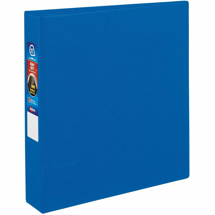 Avery® Heavy-duty Binder - One-Touch Rings - DuraHinge - 1 1/2" Binder Capacity - Letter - 8 1/2" x 11" Sheet Size - 400 Sheet Capacity - 1.50" Ring - Fastener: Ring - Pocket: 4, Internal - Polypropylene - Blue - Recycled - Pocket, Heavy Duty, One Touch R