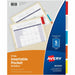 Avery® Insertable 5-Tab Dividers - 5 x Divider(s) - 5 Tab(s) - 5 - 5 Tab(s)/Set - 9.3" Divider Width x 11.12" Divider Length - 3 Hole Punched - Buff Paper Divider - Multicolor Paper, Plastic Tab(s) - Recycled - Durable, Reinforced Hole, Hole-punched, Inse