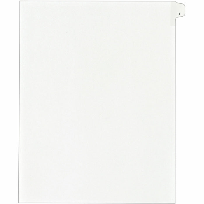 Avery® Allstate-Style Individual Legal Dividers - 25 x Divider(s) - Side Tab(s) - 1 - 1 Tab(s)/Set - 8.5" Divider Width x 11" Divider Length - Letter - 8.50" Width x 11" Length - White Paper Divider - 20% Recycled - 1 Pack