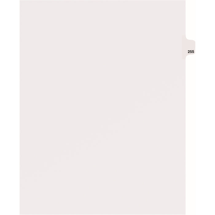 Avery® Side Tab Individual Legal Dividers - 25 x Divider(s) - Side Tab(s) - 255 - 1 Tab(s)/Set - 8.5" Divider Width x 11" Divider Length - Letter - 8.50" Width x 11" Length - White Paper Divider - 20% Recycled - 1 Pack