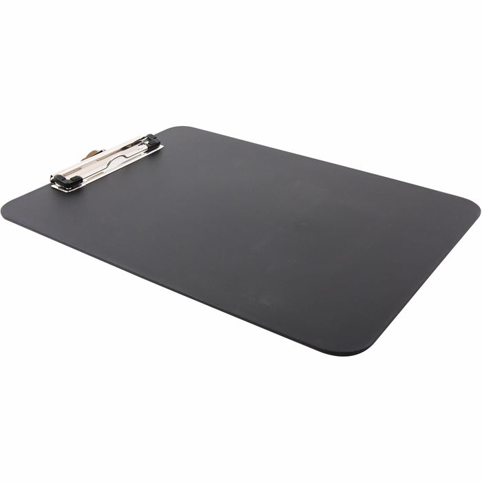 Mobile OPS Recycled Unbreakable Clipboard BLACK (61624) - 9" x 12" Sheet Size - Clamp - Heavy Duty - Polypropylene - Black - 1 Each
