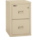 FireKing Insulated Turtle File Cabinet - 2-Drawer - 17.7" Width x 22.1" Depth x 27.7" Height - 2 x Drawer(s) for File - Letter, Legal - Fire Resistant - Parchment - Powder Coated - Steel - 1 Each