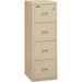 FireKing Insulated Turtle File Cabinet - 4-Drawer - 17.7" Width x 22.1" Depth x 52.8" Height - 4 x Drawer(s) for File - Letter, Legal - Fire Resistant - Parchment - Powder Coated - Steel - 1 Each