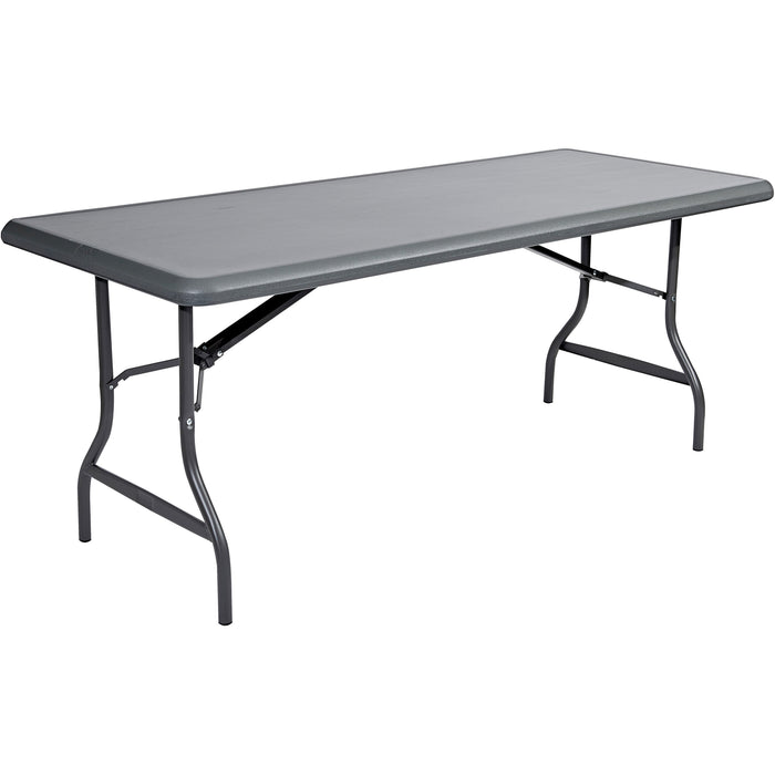 Iceberg IndestrucTable TOO 1200 Series Folding Table - Rectangle Top - Round Leg Base - Contemporary Style - 1200 lb Capacity - 30" Table Top Length x 72" Table Top Width x 1" Table Top Thickness x 1" Table Top Diameter - 29" Height - Indoor, Outdoor - Ch