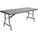 Iceberg IndestrucTable TOO 1200 Series Folding Table - Rectangle Top - Round Leg Base - Contemporary Style - 1200 lb Capacity - 30" Table Top Length x 72" Table Top Width x 1" Table Top Thickness x 1" Table Top Diameter - 29" Height - Indoor, Outdoor - Ch