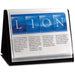 Lion Flip-N-Tell Display Easel Books - Letter - 8 1/2" x 11" Sheet Size - 40 Sheet Capacity - Pocket: 20 - Horizontal Orientation - Polypropylene - Black - 1.50 lb - Recycled - Non-stick, Acid-free, Lightweight, Reinforced Sewn Edge, Hook & Loop Closure,