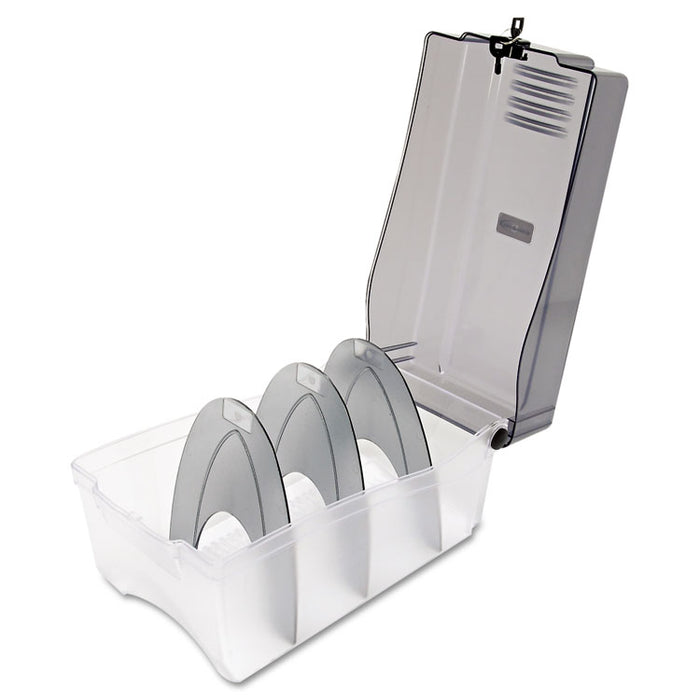 CD/DVD Storage Case, Holds 150 Discs, Clear/Smoke