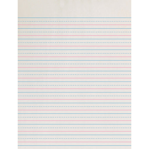 Zaner-Bloser Dotted Midline Newsprint Paper - Letter - 500 Sheets - 0.50" Ruled - Letter - 8" x 10 1/2" Sheet Size - White Paper - 1 Ream