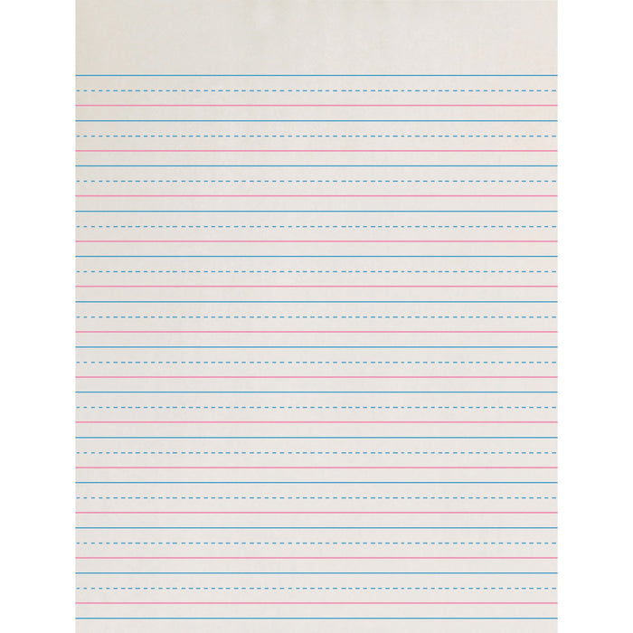 Zaner-Bloser Dotted Midline Newsprint Paper - Letter - 500 Sheets - 0.50" Ruled - Letter - 8" x 10 1/2" Sheet Size - White Paper - 1 Ream