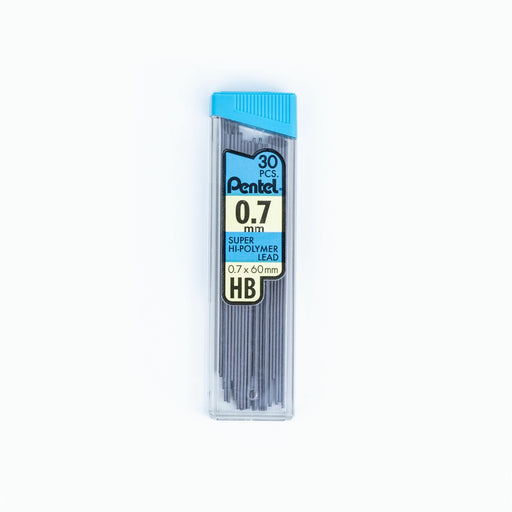 Pentel Super Hi-Polymer Leads - 0.7 mm , Medium Point - HB - Black Lead - 30 / Tub